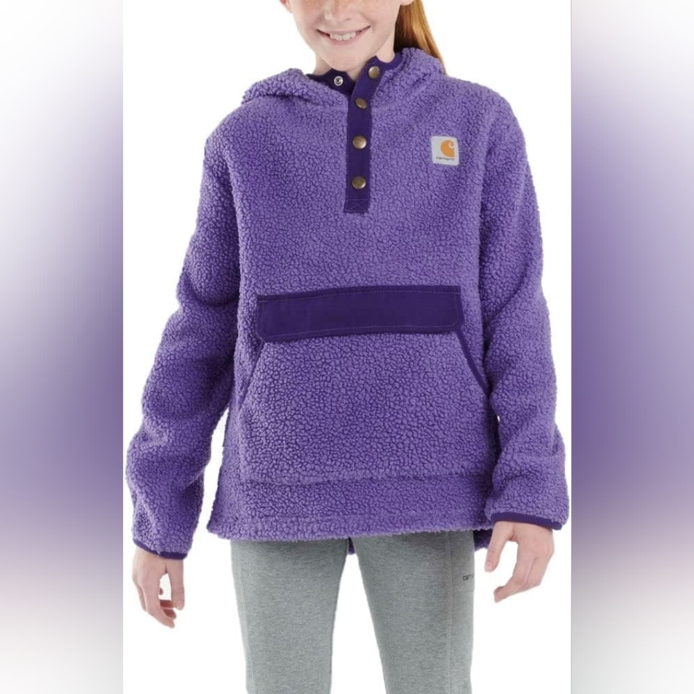 Carhartt Girl's Long Sleeve Quarter-Snap Pullover Size 12